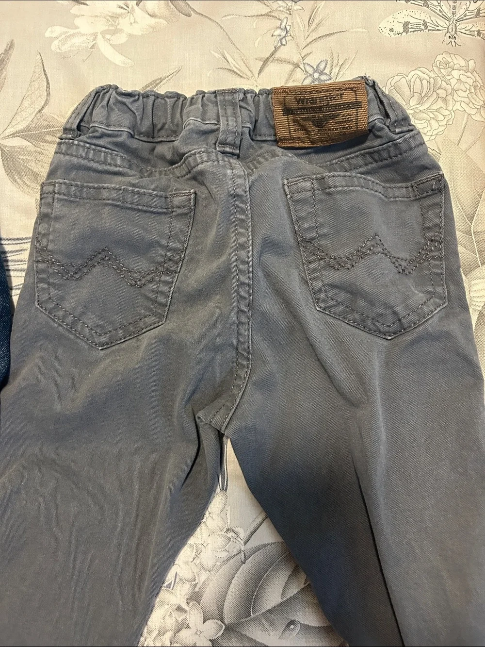 Kids Denim and Gray Pants Set - Blue and Gray- carters and wrangler 24 m & 2T